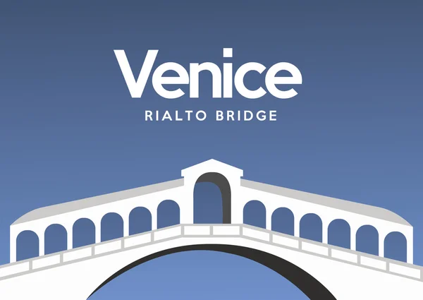 Rialto bridge in Venice — Stock Vector