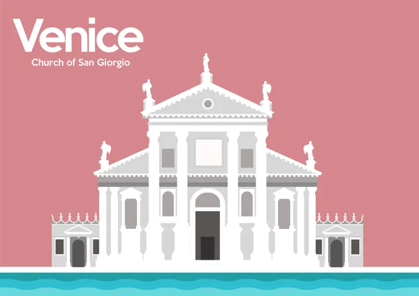 Iglesia de San Giorgio en Venecia — Vector de stock