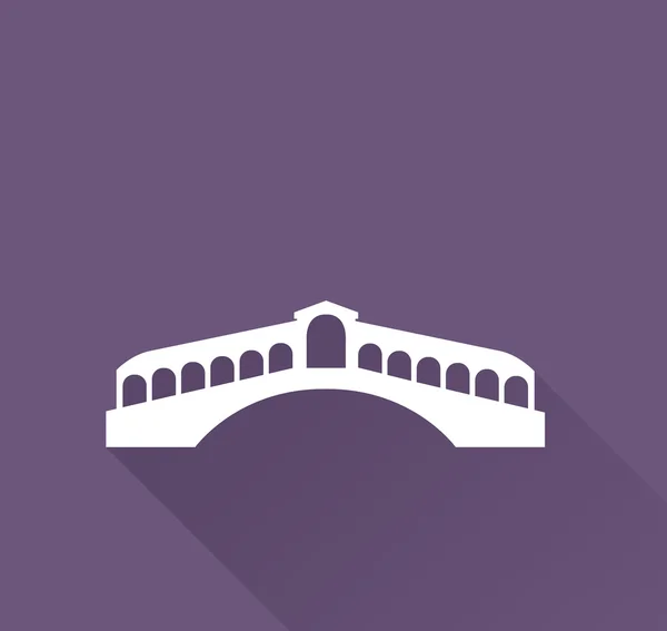 Puente de Rialto en Venecia — Vector de stock