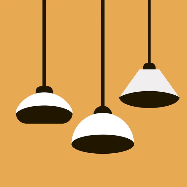 Lamp interieur pictogrammen — Stockvector