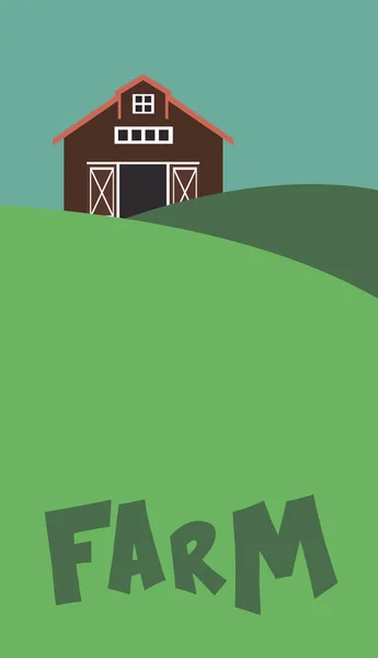 Ferme agricole rurale — Image vectorielle