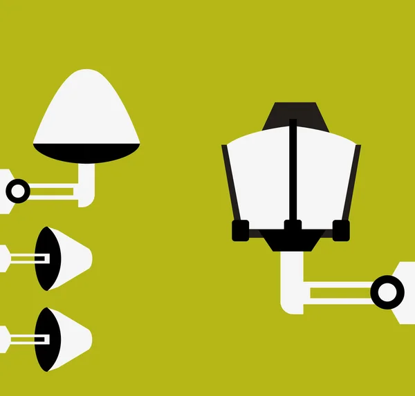 Lampy wewnętrzne ikony — Wektor stockowy
