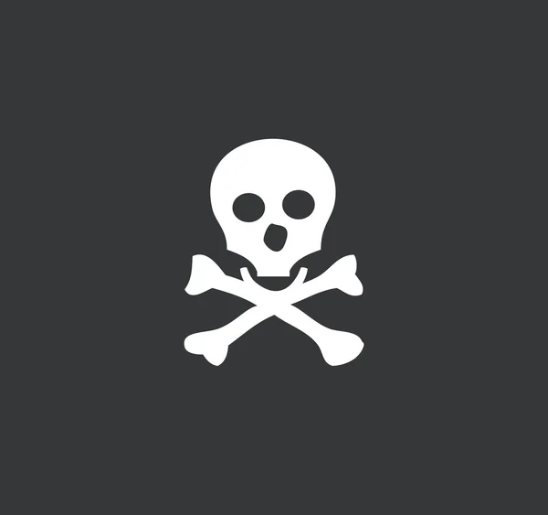 Simbol tengkorak dan tulang bajak laut - Stok Vektor