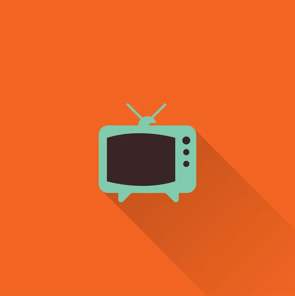 テレビ、テレビのアイコン — ストックベクタ