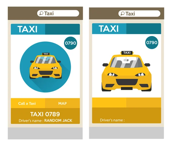 Taxi application template — Stock Vector