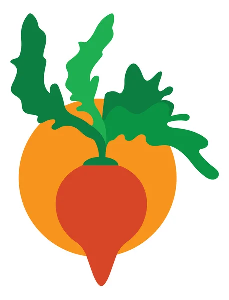 Icône colorée de radis légume — Image vectorielle