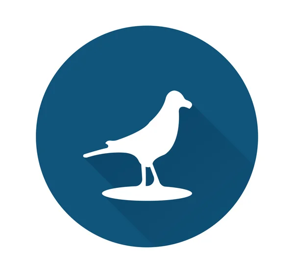 Silueta abstracta icono de pájaro — Vector de stock
