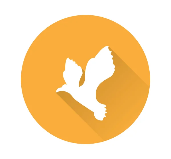 Ícone de silhueta abstrata de pássaro — Vetor de Stock