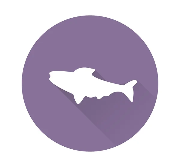 Silueta de pescado icono — Vector de stock