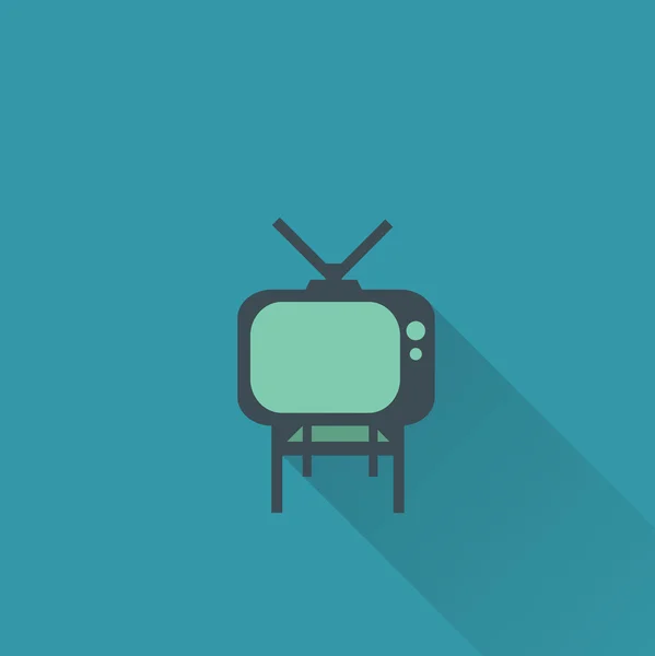 Retro Tv, televisie pictogram — Stockvector