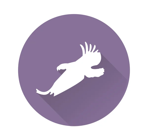 Εικονίδιο αφηρημένη σιλουέτα του πουλιού — Διανυσματικό Αρχείο