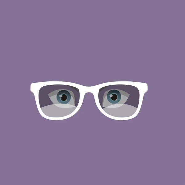 Gözlük ve gözleri simgesi — Stok Vektör