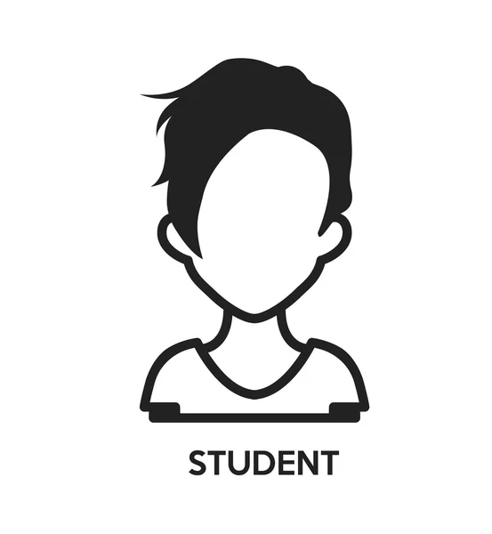 Diák srác ikon — Stock Vector