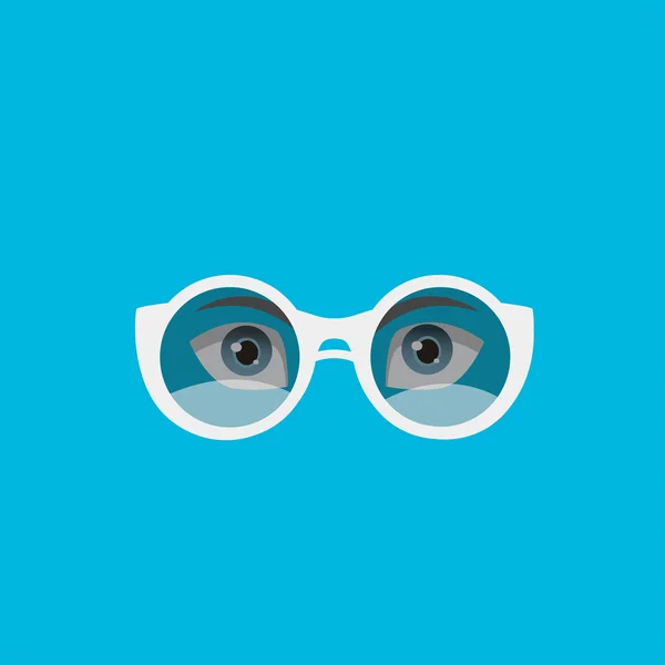 Glasses and eyes icon — Stock Vector