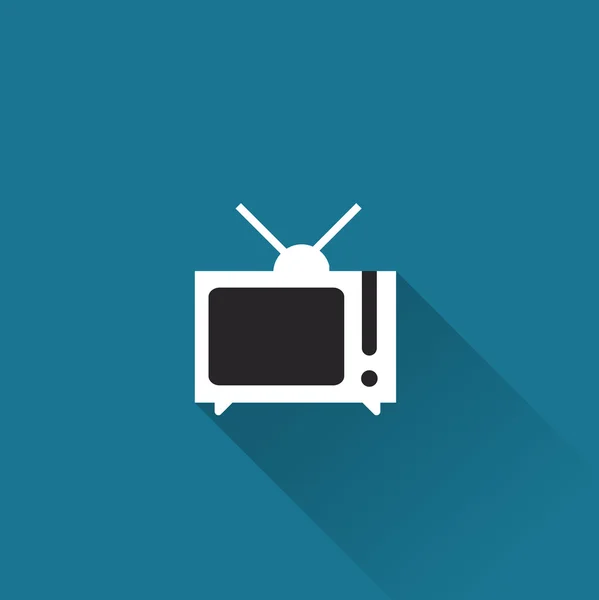 Retro Tv, televisie pictogram — Stockvector