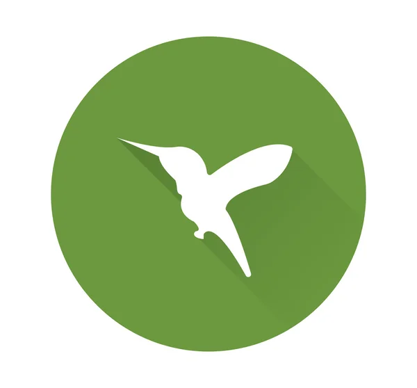 Icona silhouette astratta di uccello — Vettoriale Stock