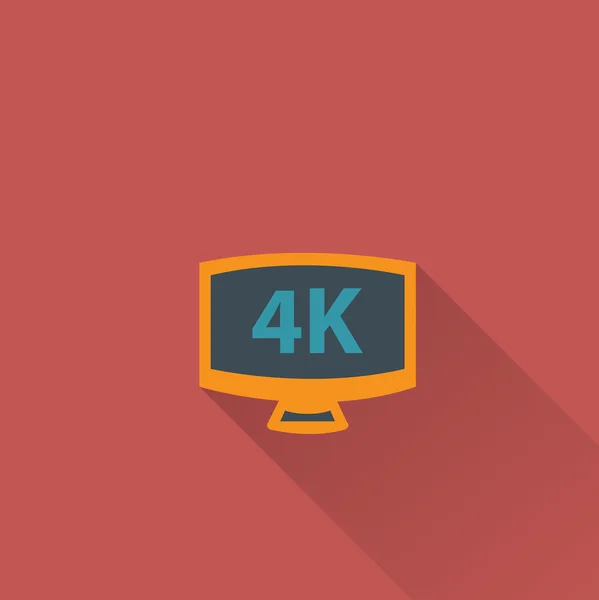 4 k ビデオ形式アイコン — ストックベクタ