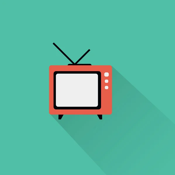 Retro-Fernseher, Fernsehikone — Stockvektor