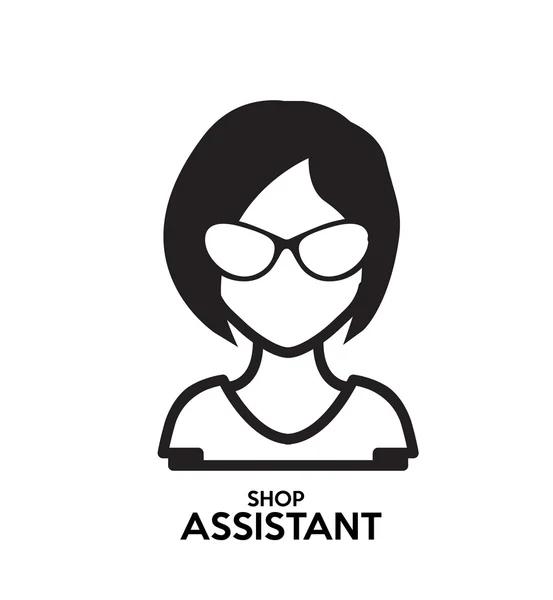 Shop assistant icon — Stock Vector