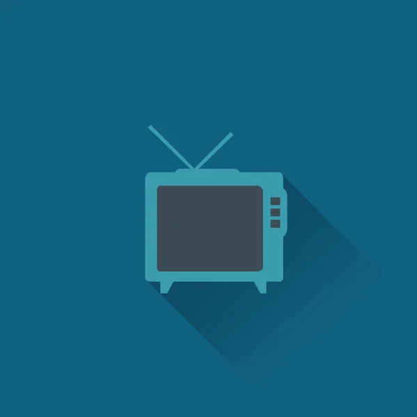 Retro tv, television icon — Stock Vector