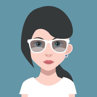 kadın çizgi film avatar simge