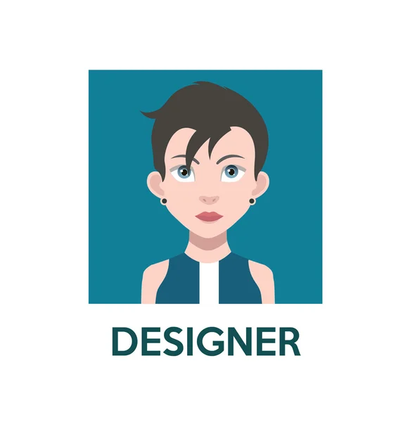 Designerin avatar — Stockvektor