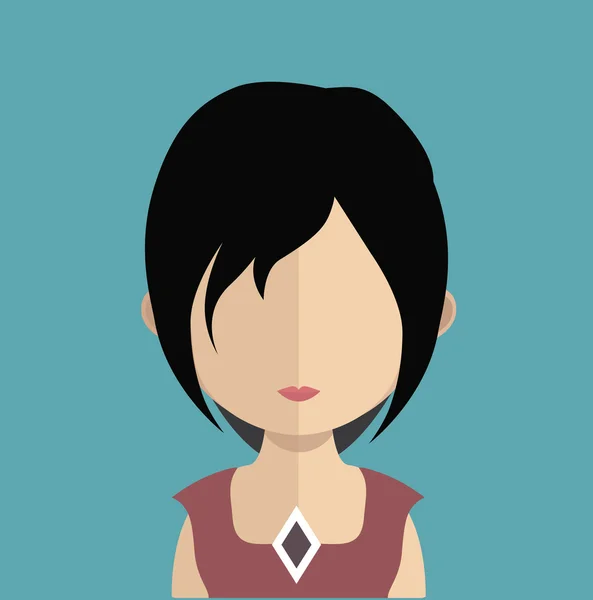 Icono de Avatar femenino — Vector de stock