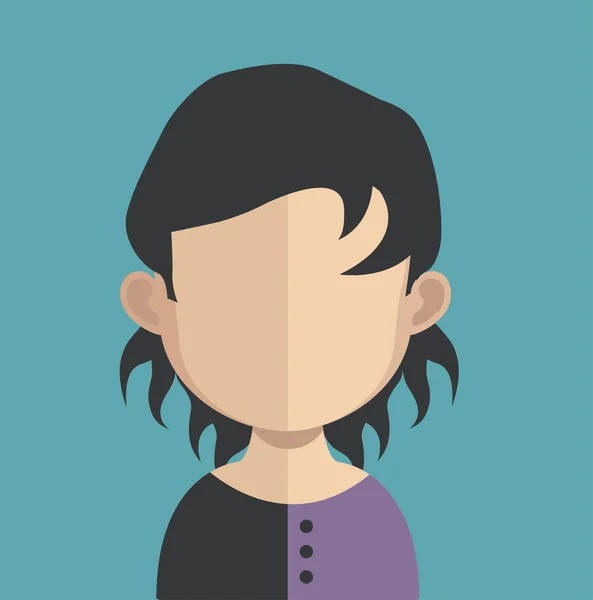 Kvinnliga avatar ikonen — Stock vektor