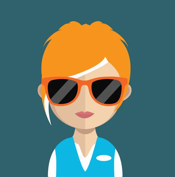 Female avatar icon — Stock Vector