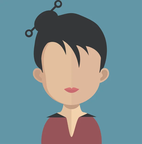 Icono de Avatar femenino — Vector de stock