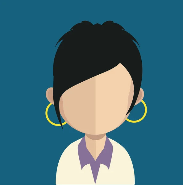 Ženský avatar ikona — Stockový vektor