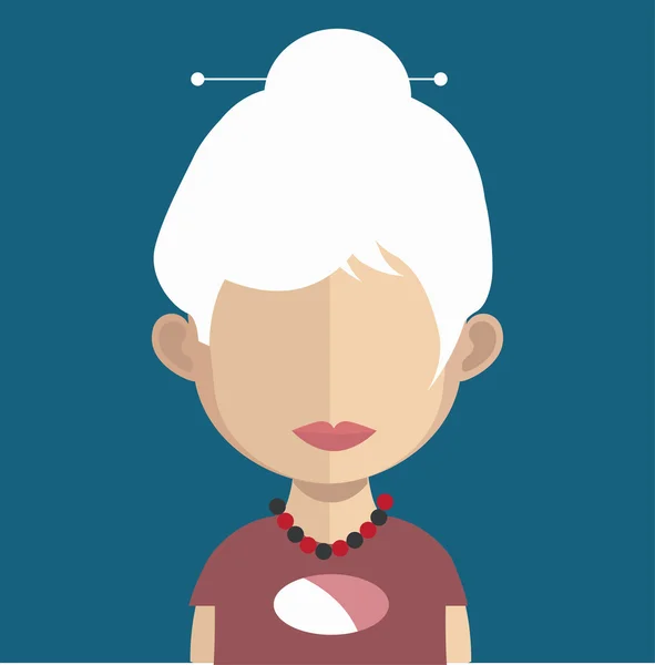 Icono de Avatar femenino — Vector de stock