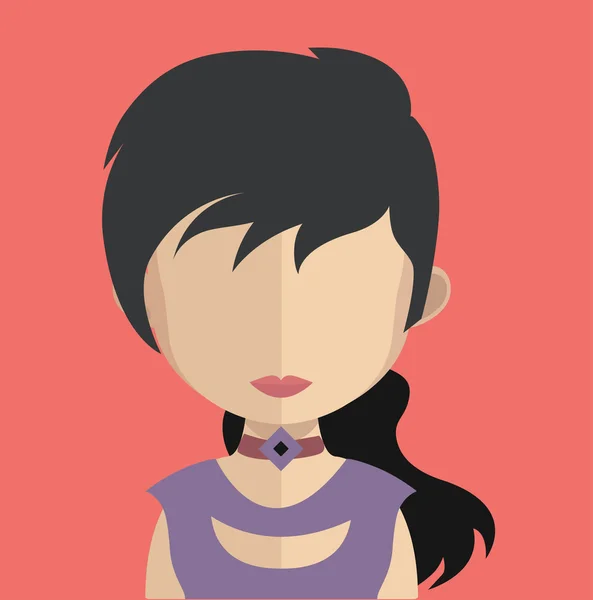 Female avatar icon — Stock Vector