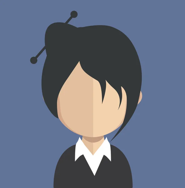 Carácter avatar mujer — Vector de stock