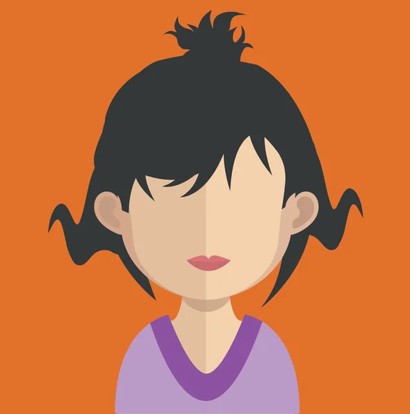 Carácter avatar mujer — Vector de stock