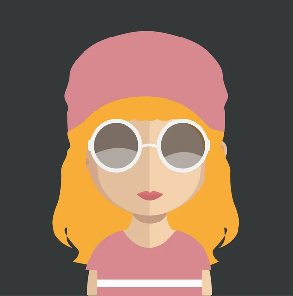 Carácter avatar mujer — Vector de stock