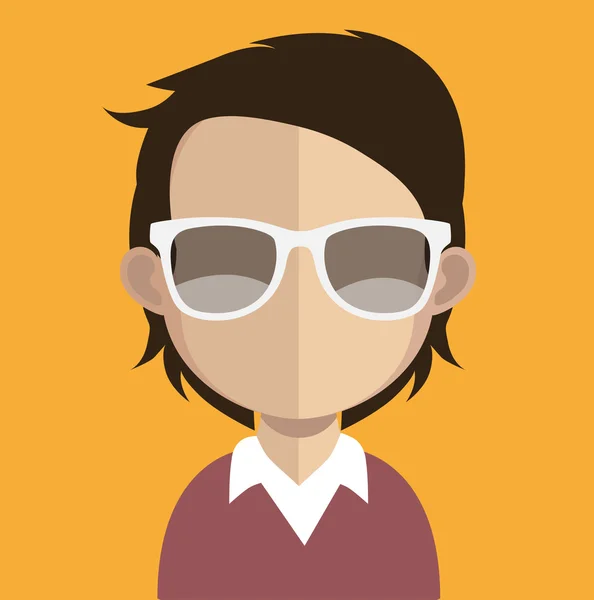 Carácter avatar mujer — Vector de stock