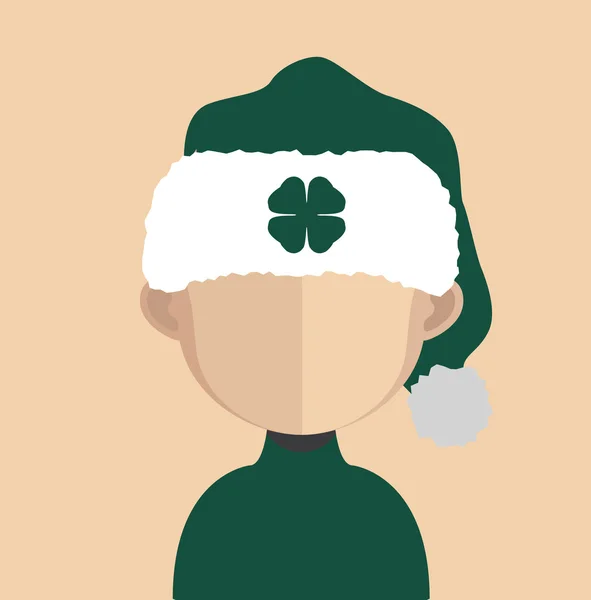 San Patricio hombre avatar carácter — Vector de stock