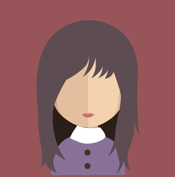 Mulher avatar personagem — Vetor de Stock