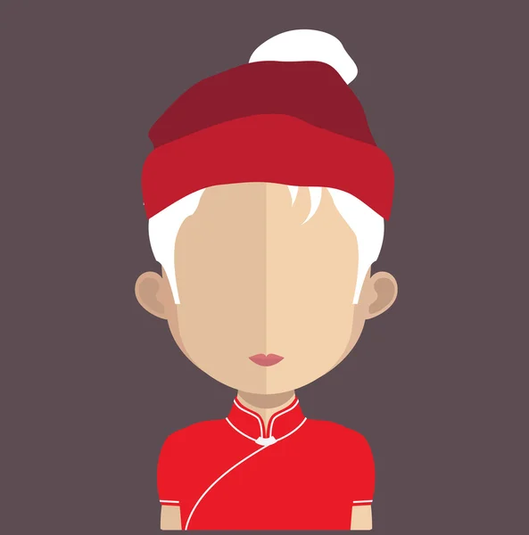 Winter vrouw avatar karakter — Stockvector