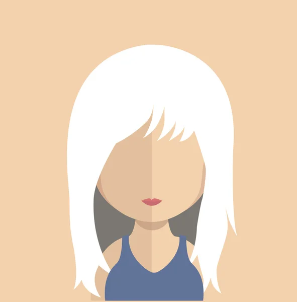 Mulher avatar personagem — Vetor de Stock