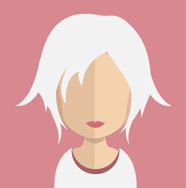 Carácter avatar mujer — Vector de stock