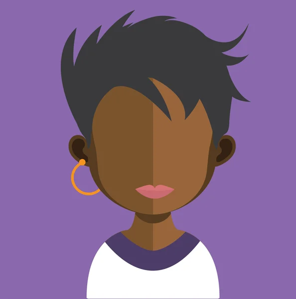 Carácter avatar mujer — Vector de stock