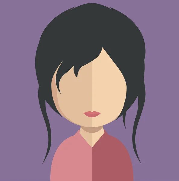 Carácter avatar mujer — Vector de stock