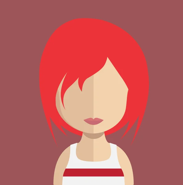 Carácter avatar mujer — Vector de stock