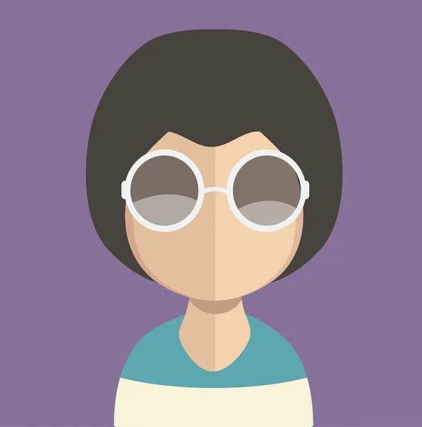 Carácter avatar mujer — Vector de stock