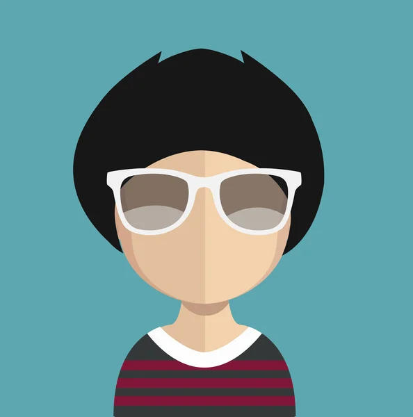 Carácter avatar mujer — Vector de stock