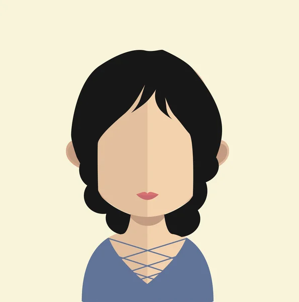 Donna avatar personaggio — Vettoriale Stock