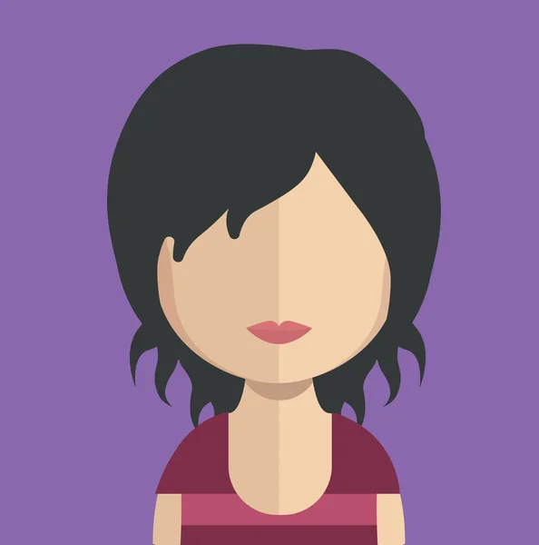 Carácter avatar mujer — Vector de stock