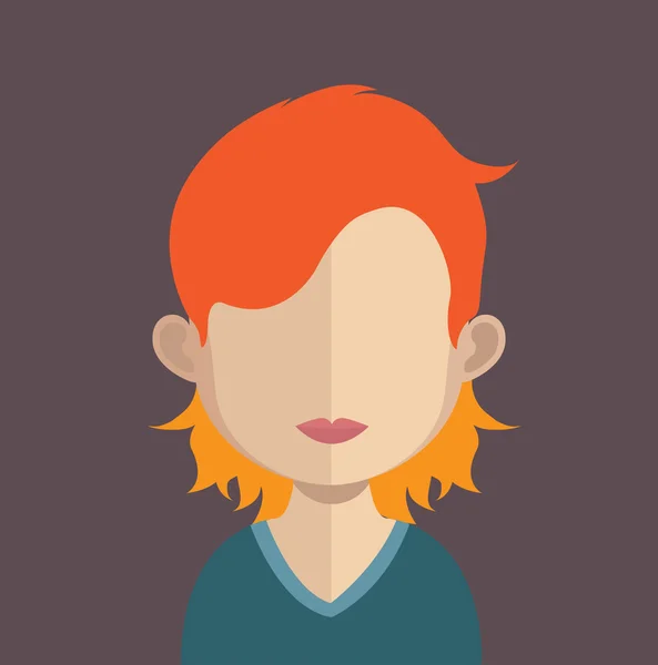 Carácter avatar mujer — Vector de stock